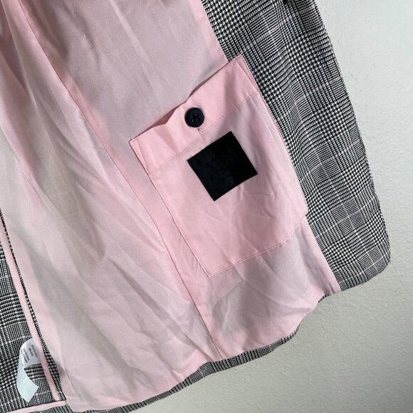 ATM Anthony Thomas Melillo Womens 2 Houndstooth Plaid Blazer Jacket - Picture 13 of 16